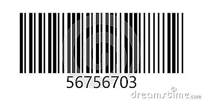 Linear vector bar code template. Barcode pattern. Vector Illustration