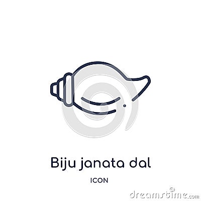 Linear biju janata dal icon from India outline collection. Thin line biju janata dal icon isolated on white background. biju Vector Illustration