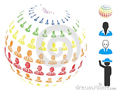 Linear Businessman Abstract Sphere Vector Mesh Stock Photo
