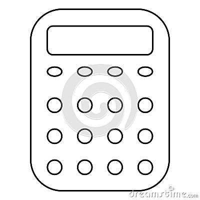 Linear calculator. School supplies Vector Illustration