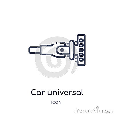 Linear car universal joint icon from Car parts outline collection. Thin line car universal joint vector isolated on white Vector Illustration