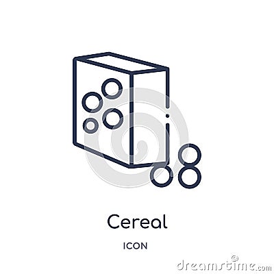 Linear cereal icon from Fastfood outline collection. Thin line cereal vector isolated on white background. cereal trendy Vector Illustration