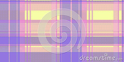 Linear check fabric texture, website background textile pattern. Layout vector seamless plaid tartan in lime and indigo colors Vector Illustration