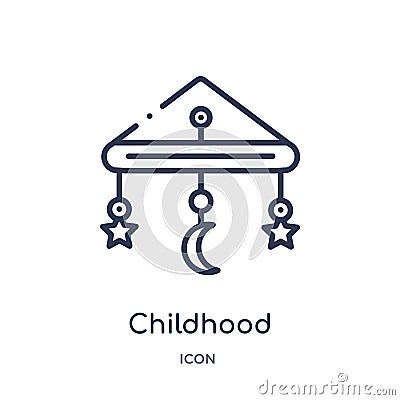 Linear childhood icon from Entertainment and arcade outline collection. Thin line childhood vector isolated on white background. Vector Illustration