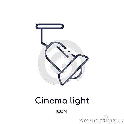 Linear cinema light source icon from Cinema outline collection. Thin line cinema light source vector isolated on white background Vector Illustration