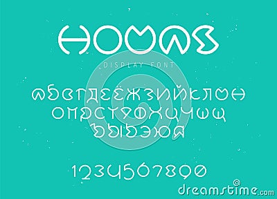 Linear circle russian alphabet Vector Illustration