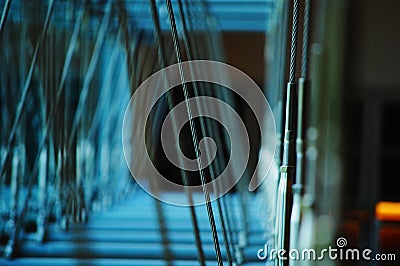 Linear construction in modern building close up Stock Photo
