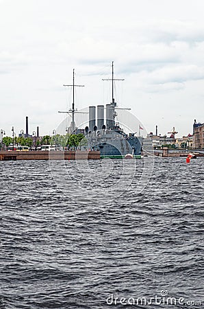 Linear cruiser Aurora - Saint Petersburg, Russia Editorial Stock Photo