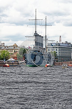 Linear cruiser Aurora - Saint Petersburg, Russia Editorial Stock Photo