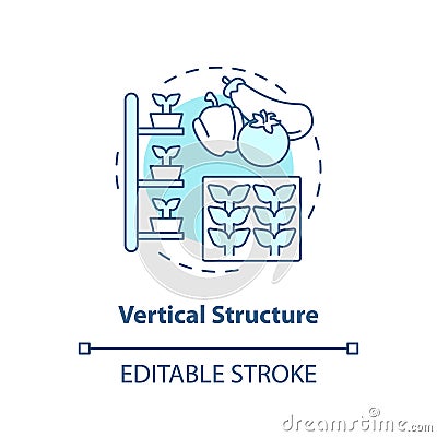 Linear customizable vertical structure icon concept Vector Illustration