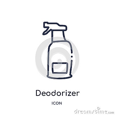 Linear deodorizer icon from Cleaning outline collection. Thin line deodorizer vector isolated on white background. deodorizer Vector Illustration