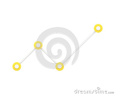 Linear diagram 3d icon isolated vector illustration Vector Illustration