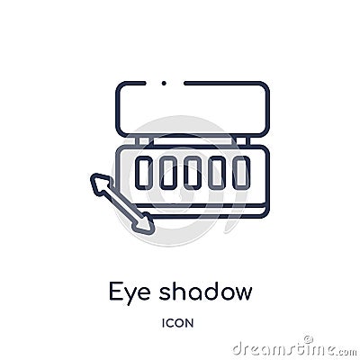 Linear eye shadow icon from Beauty outline collection. Thin line eye shadow vector isolated on white background. eye shadow trendy Vector Illustration