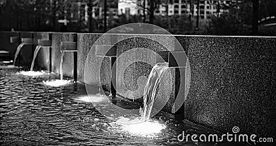 Linear Fountains Stock Photo