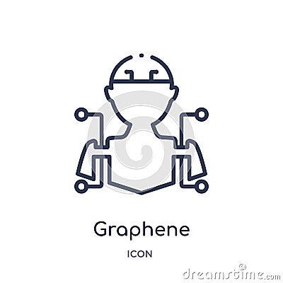 Linear graphene icon from Artificial intellegence and future technology outline collection. Thin line graphene vector isolated on Vector Illustration