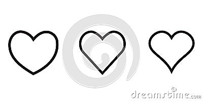 Linear heart icon, outline love icon Vector Illustration