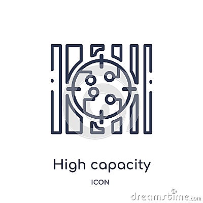 Linear high capacity color barcode icon from Artificial intellegence and future technology outline collection. Thin line high Vector Illustration