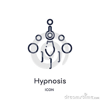 Linear hypnosis icon from Magic outline collection. Thin line hypnosis icon isolated on white background. hypnosis trendy Vector Illustration