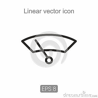 Linear icon in black and white Stock Photo