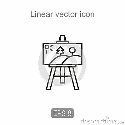 Linear icon in black and white Stock Photo