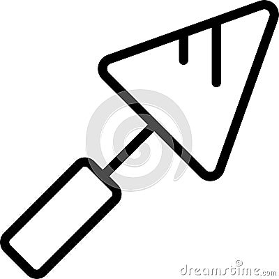 Linear icon of trowel, simple editable outline for web Vector Illustration