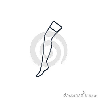 The linear icon women`s stocking Stock Photo