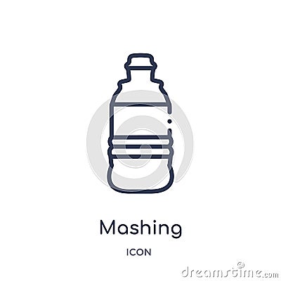 Linear mashing icon from Drinks outline collection. Thin line mashing vector isolated on white background. mashing trendy Vector Illustration