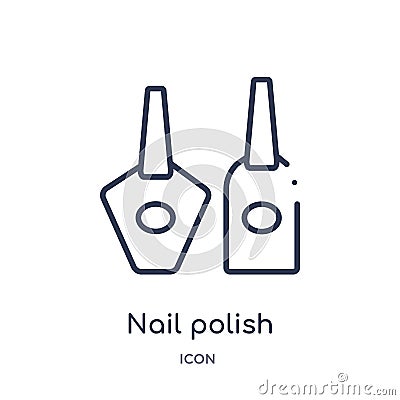Linear nail polish icon from Beauty outline collection. Thin line nail polish vector isolated on white background. nail polish Vector Illustration