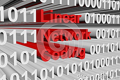 Linear network coding Cartoon Illustration