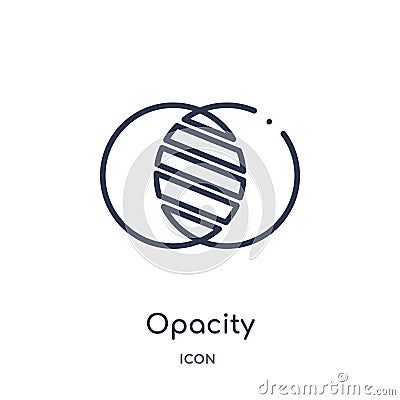 Linear opacity icon from Edit tools outline collection. Thin line opacity icon isolated on white background. opacity trendy Vector Illustration