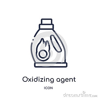 Linear oxidizing agent icon from Cleaning outline collection. Thin line oxidizing agent vector isolated on white background. Vector Illustration