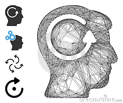 Linear Refresh Head Memory Vector Mesh Vector Illustration