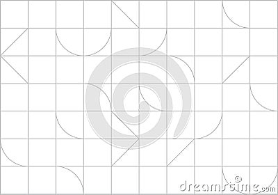 Linear seamless art deco pattern Vector Illustration