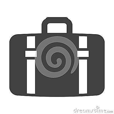 Linear simple baggage icon vector illustration. Monochrome symbol of carry on or cabin luggage Vector Illustration