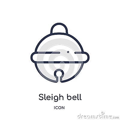 Linear sleigh bell icon from Culture outline collection. Thin line sleigh bell vector isolated on white background. sleigh bell Vector Illustration