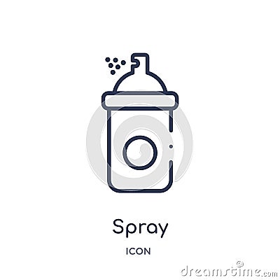 Linear spray icon from Beauty outline collection. Thin line spray vector isolated on white background. spray trendy illustration Vector Illustration
