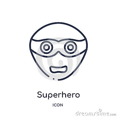 Linear superhero icon from Emotions outline collection. Thin line superhero vector isolated on white background. superhero trendy Vector Illustration