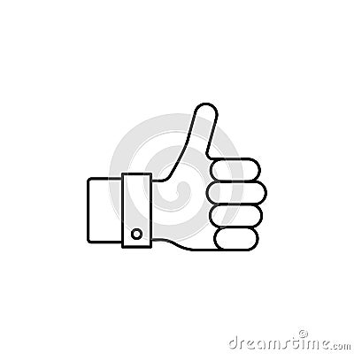 Linear thumb up hand icon Vector Illustration