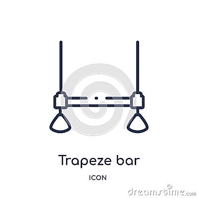 Linear trapeze bar icon from Circus outline collection. Thin line trapeze bar vector isolated on white background. trapeze bar Vector Illustration