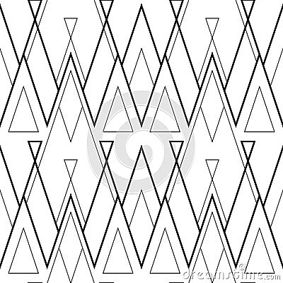 Linear triangle vector pattern Vector Illustration