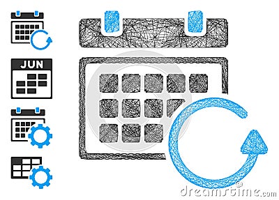 Linear Update Calendar Vector Mesh Stock Photo