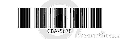 Linear vector bar code template. Barcode pattern. Vector Illustration