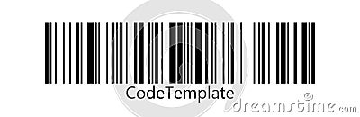Linear vector bar code template. Barcode pattern. Vector Illustration