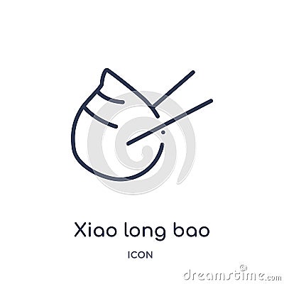 Linear xiao long bao icon from Food and restaurant outline collection. Thin line xiao long bao icon isolated on white background. Vector Illustration