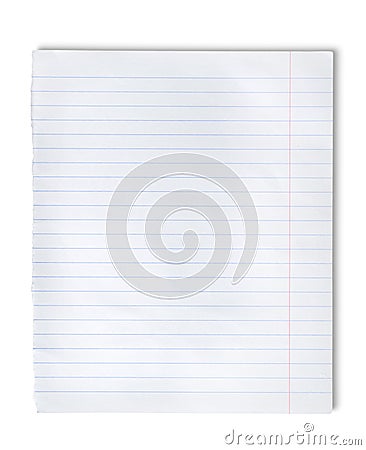 Lined paper Stock Photo