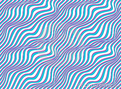 Lined seamless minimalistic pattern with optical illusion, op art vector minimal lines background, stripy tile minimal wallpaper Vector Illustration