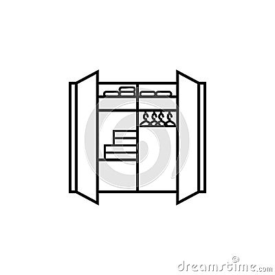 linen closet icon. Element of furniture for mobile concept and web apps. Thin line icon for website design and development, app d Stock Photo