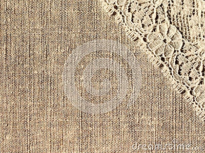 Linen with lace Stock Photo