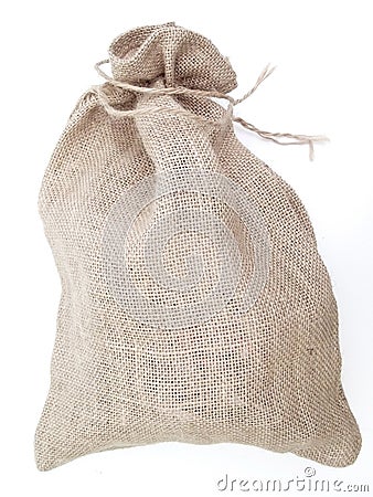 Linen sack Stock Photo
