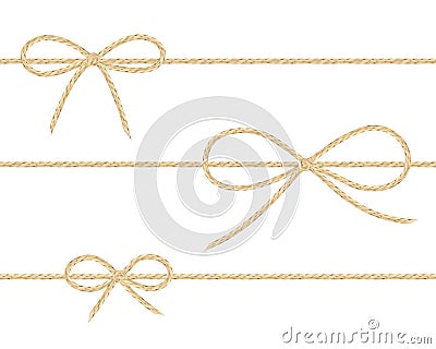 Linen string bows Cartoon Illustration